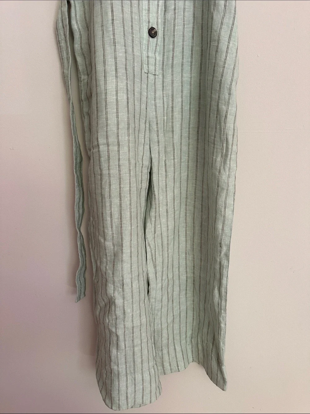 Everlane Linen Picnic Jumpsuit Seafoam